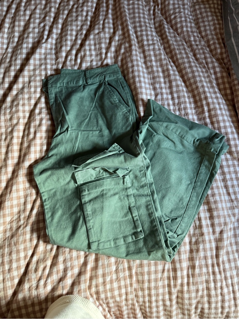 bp Olive Green Boot Flare Utility Pants